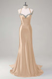 Sparkly Dark Green Mermaid Halter Corset Sequin Prom Dress