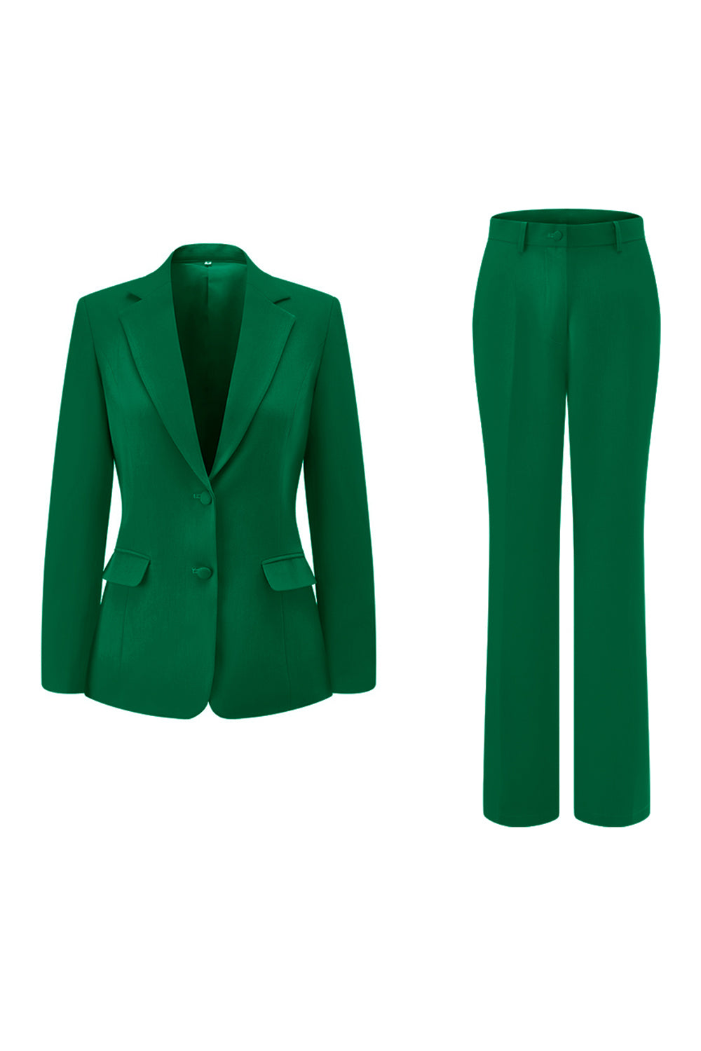 Fuchsia 2-Piece One Button Notched Lapel Women Suits