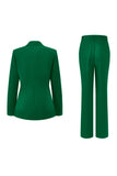Fuchsia 2-Piece One Button Notched Lapel Women Suits