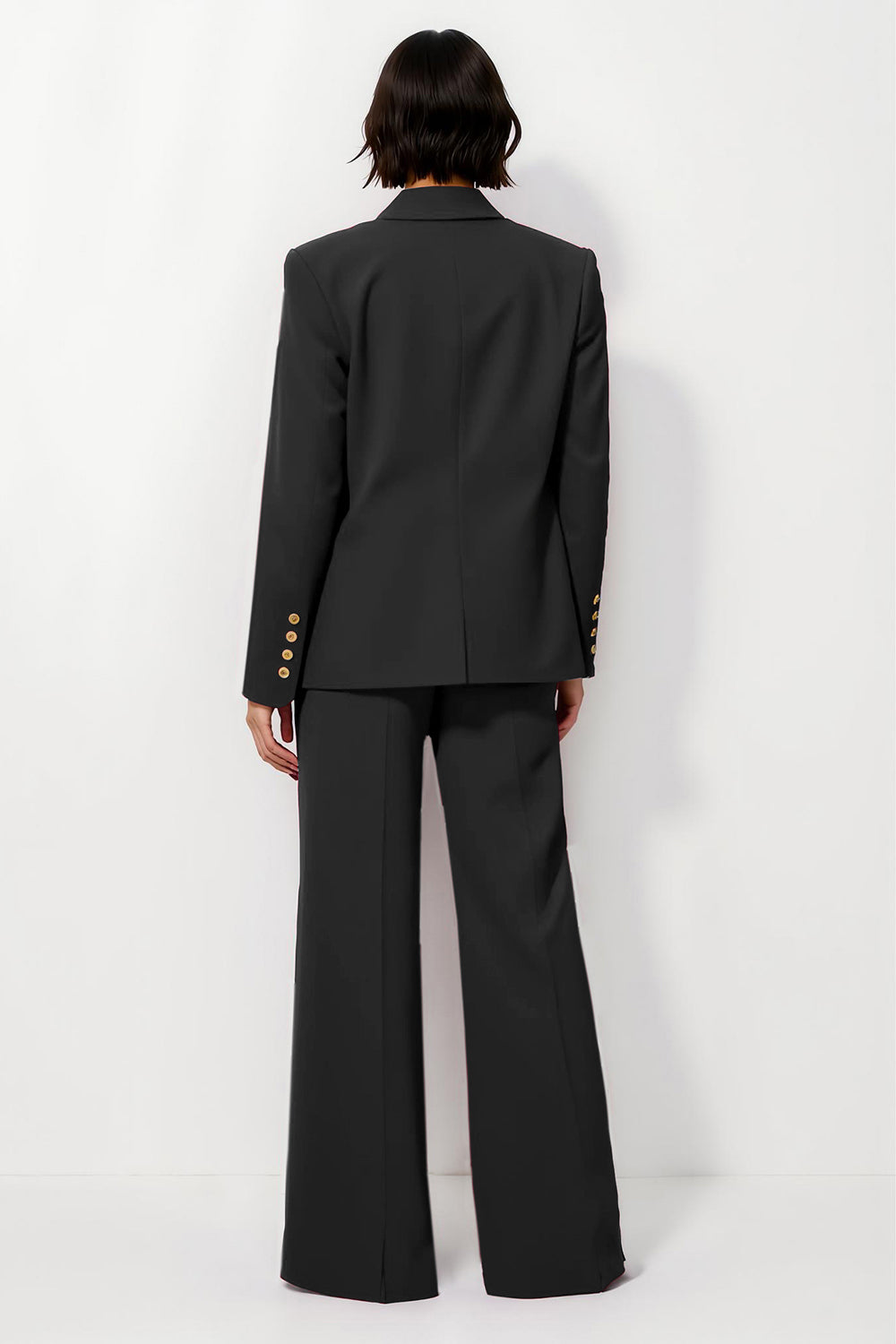 Burgundy 2 Piece Notched Lapel Women Suits with Sleeves