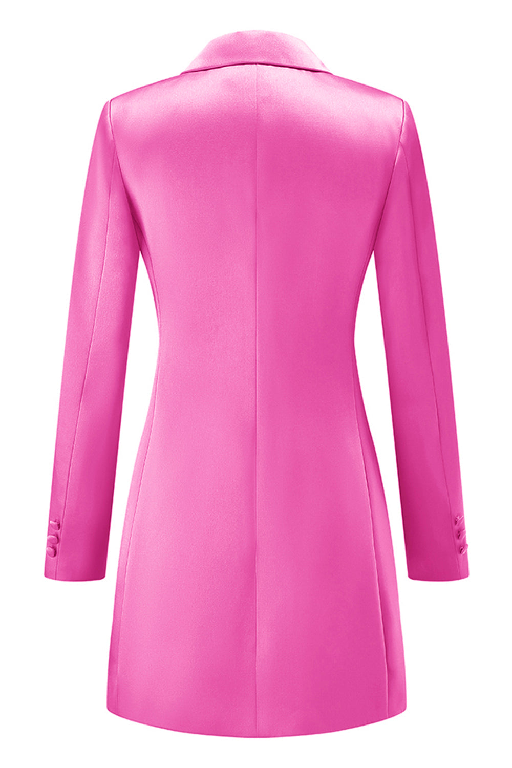 Champagne Peak Lapel Satin Midi Work Dress