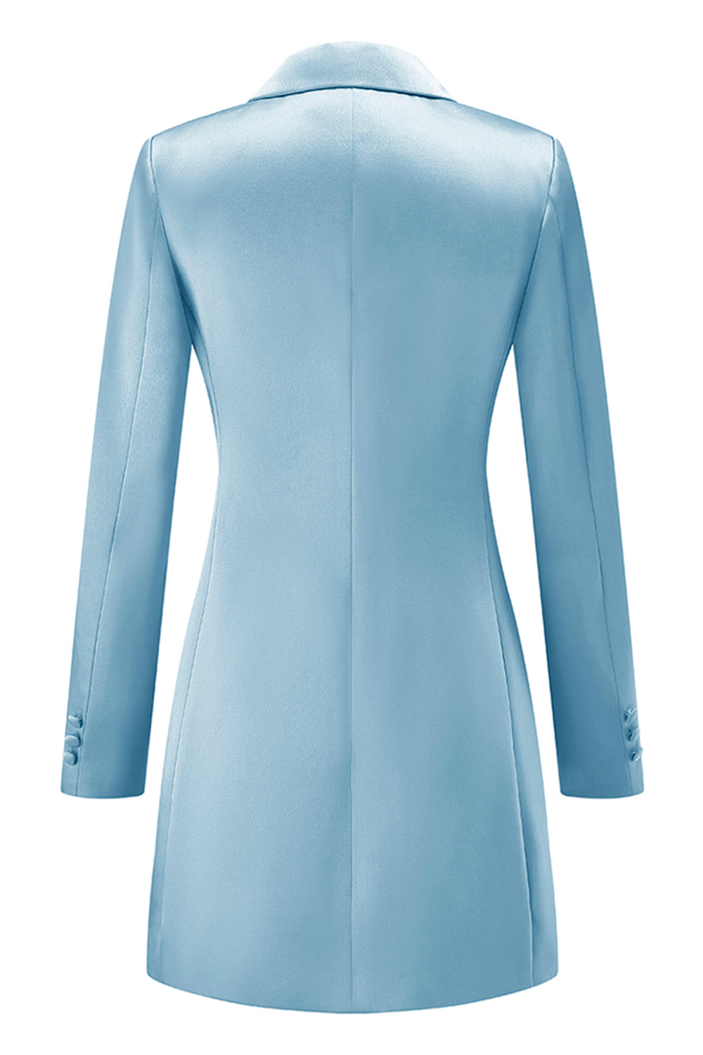 Champagne Peak Lapel Satin Midi Work Dress