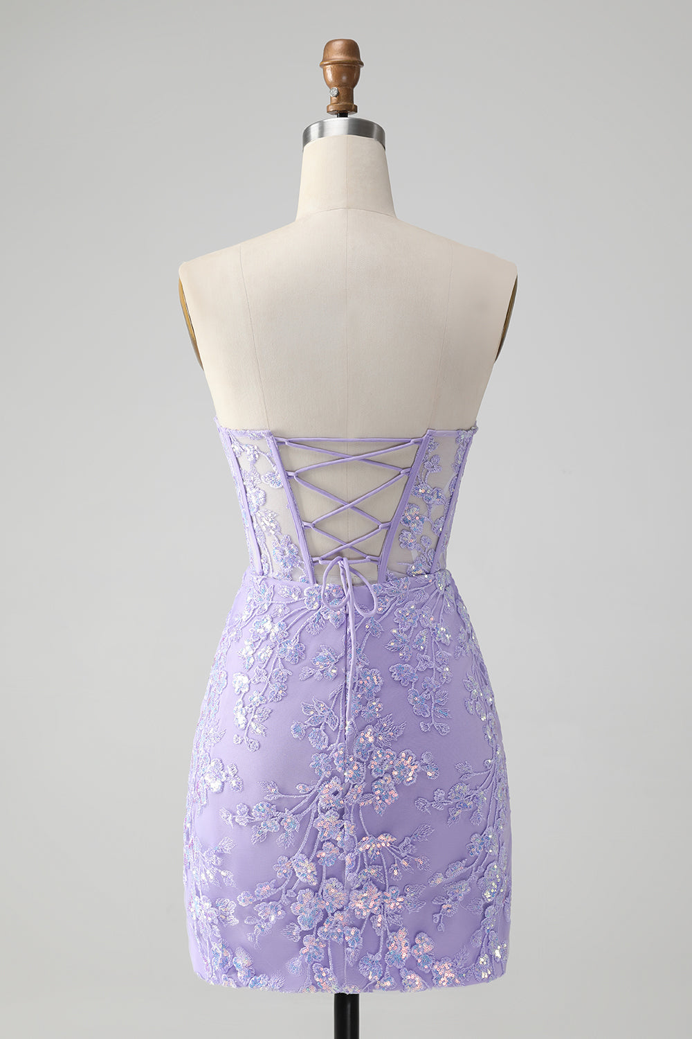 Sparkly Fuchsia Sweetheart Corset Homecoming Dress with Appliques