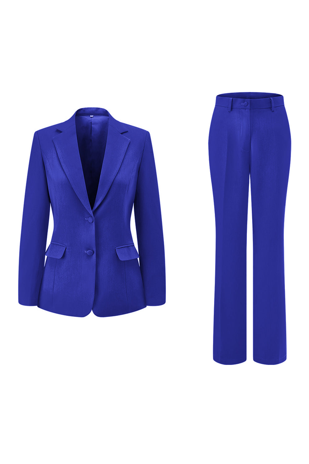 Fuchsia 2-Piece One Button Notched Lapel Women Suits