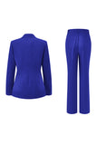 Fuchsia 2-Piece One Button Notched Lapel Women Suits