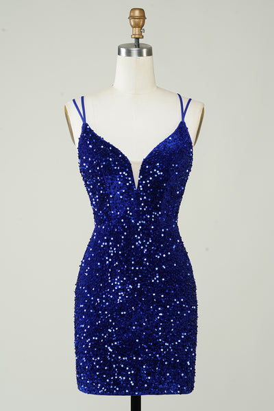 Burgundy One Shoudler Rhinestone Beaded Sheath Short Homecoming Dress main image 0