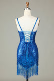 Sparkly Bodycon White Short Homecoming Dress with Beading