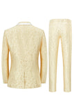 Mint Shawl Lapel One Button Jacquard Men's Prom Suits