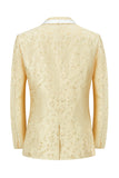 Light Pink Shawl Lapel Jacquard Men's Prom Suits