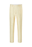 Champagne Shawl Lapel One Button Jacquard Men's Prom Suits