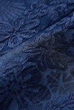 Peak Lapel Dark Blue Jacquard Men's Prom Wedding Party Suits