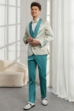 Shawl Lapel One Button Light Green 3 Piece Men's Homecoming Suits