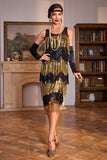 Golden Fringes Flapper Great Gatsby Dress with Sequins