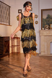 Golden Fringes Flapper Great Gatsby Dress with Sequins