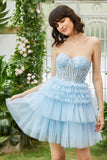 Trendy A-Line Sweetheart Pink Short Homecoming Dress with Ruffles