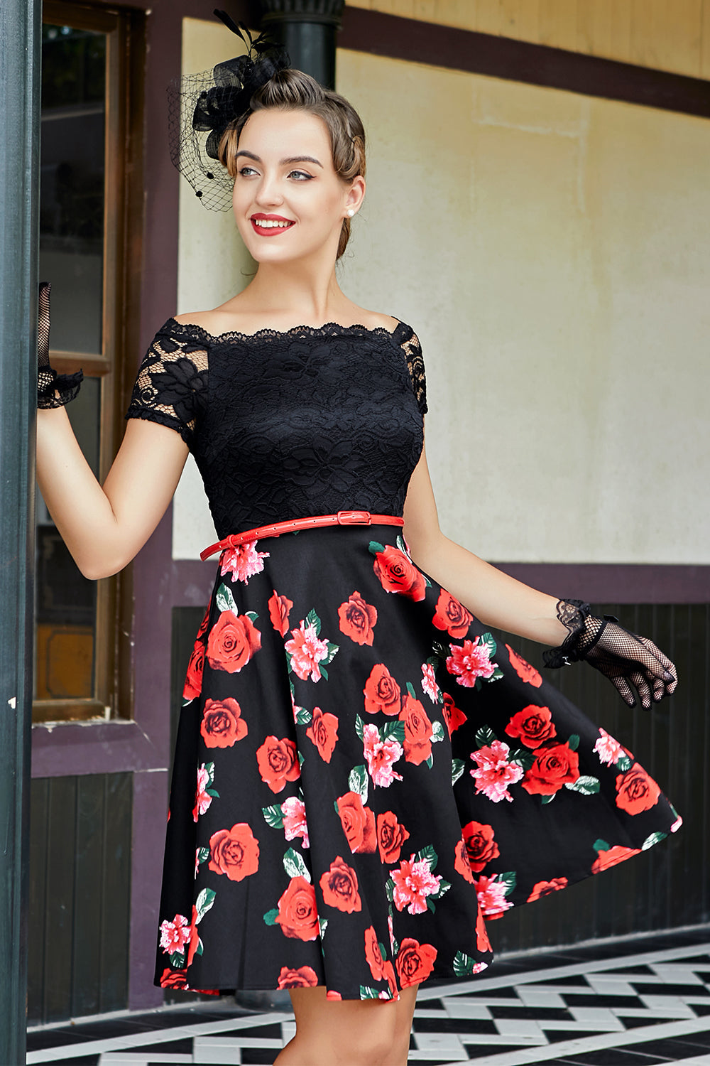 Time-Limited Spike For Lace Dress (1 pc - Random Style & Color)