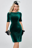 Flash Sale Velvet Cocktail Party Dress (1 pc - Random Style & Color)