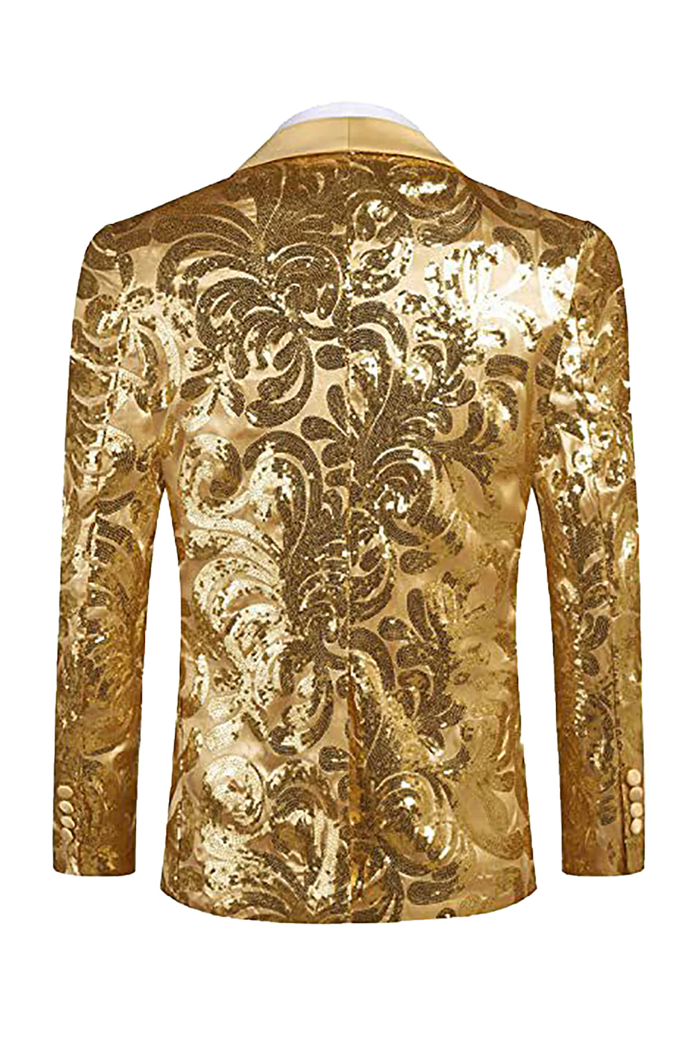 Golden Shawl Lapel Sequins Men's Blazer