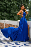 Backless Satin Prom Dress