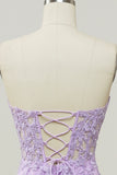 Purple Sweetheart Neck Mermaid Prom Dress With Appliques