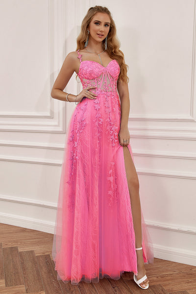 short pink prom dresses with straps