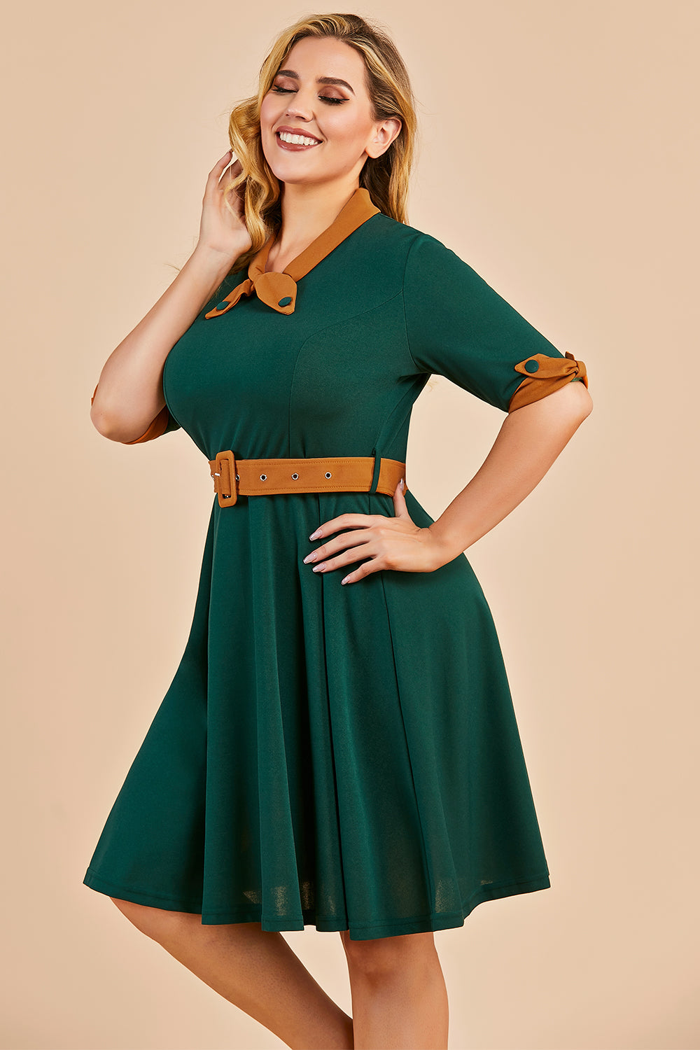 V Neck Swing Vintage Party Dress