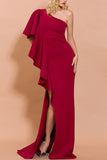 One Shoulder Evening Party Dress