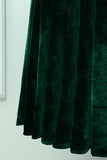 Dark Green Velvet Holiday Party Dress