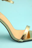 Gold Stiletto Sandal  Prom Heel