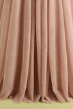 Pink Split Front Spaghetti Straps Prom Dress