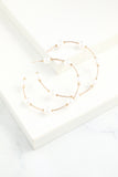 White Pearl Circle Earrings