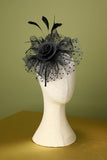 1920s Feather Tulle Headband