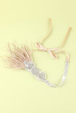 1920s Feather Beaded Flapper Headband