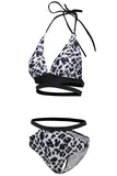 White Leopard Push Up Bikini
