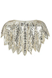 Ivory Sequin Glitter 1920s Cape