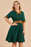 V Neck Swing Vintage Party Dress