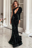 One Shoulder Sequins Mermaid Prom Dress
