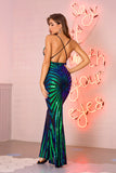 Black Mermaid Sequin Long Prom Dress