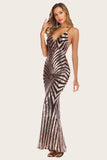 Black Mermaid Sequin Long Prom Dress