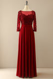 Mother of the Bride Dress With Illusion Sleeves
