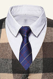 Lapel Brown Men's Suit Check Vest