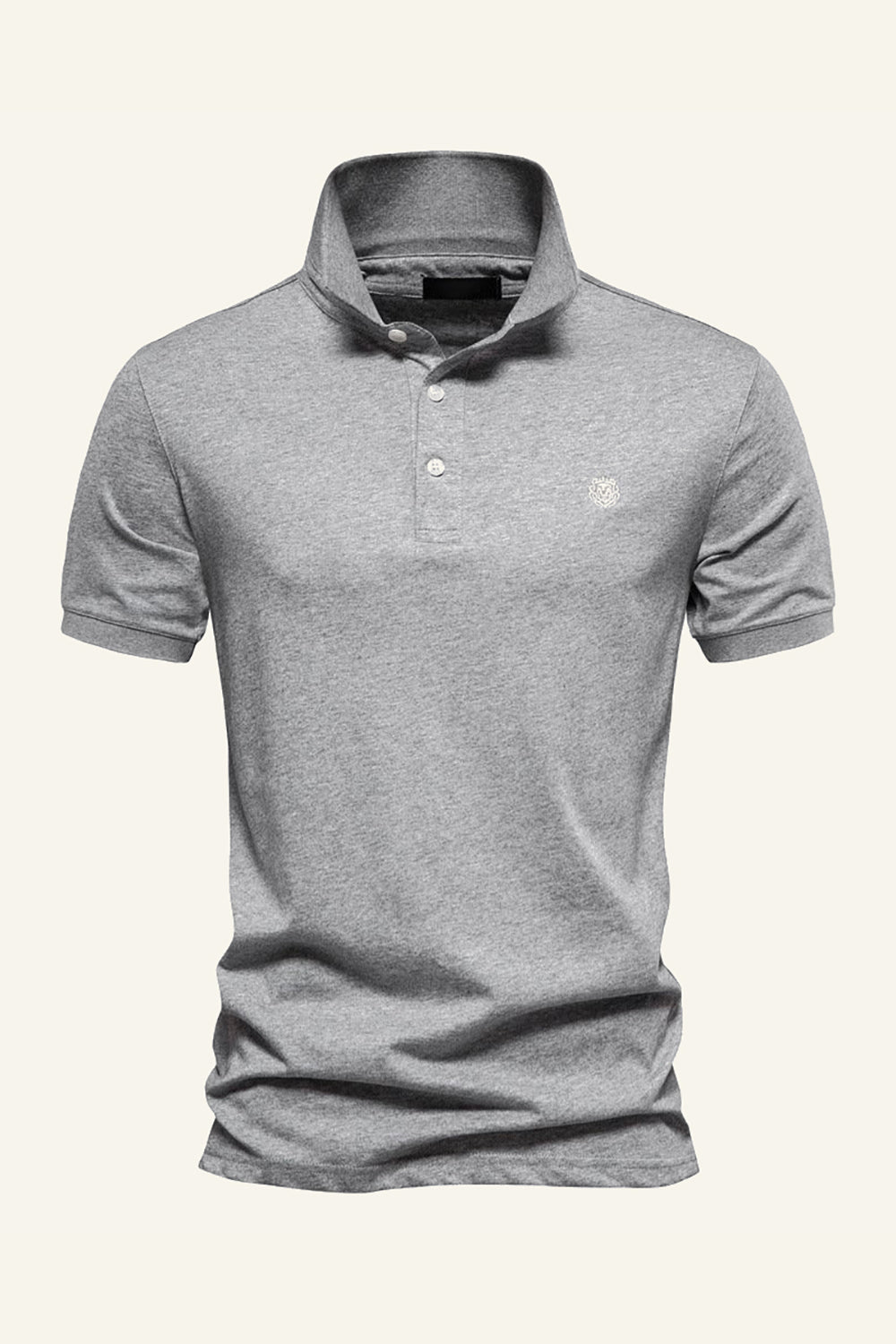Classic Grey Green Regular Fit Collared Men's Polo Shirt