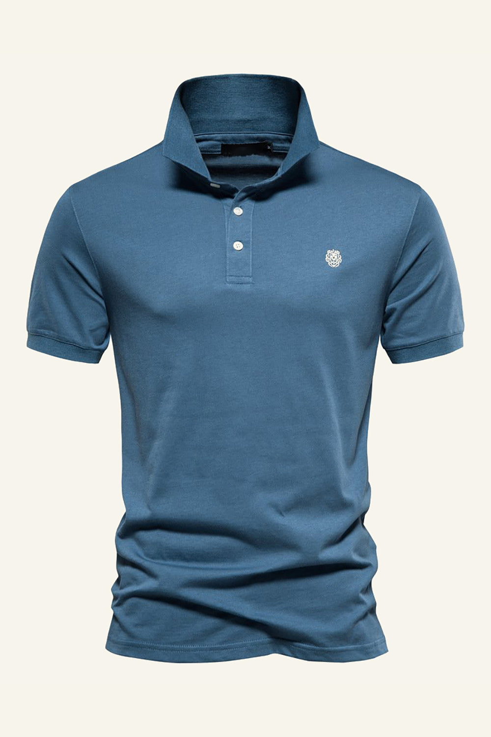 Classic Grey Green Regular Fit Collared Men's Polo Shirt