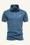 Classic Grey Green Regular Fit Collared Men's Polo Shirt
