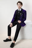 Sparkly Purple Sequins Boys' 3-Piece Formal Suit Set