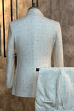 White Plaid Peak Lapel 2 Piece Men's Suits