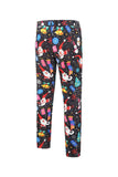 Colorful Black Printed 3 Piece Christmas Men's Suits