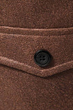 Brown V-Neck Suede Single-Breasted Men's Casual Vest