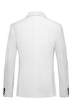White Double Breasted 2 Piece Lapel Men's Formal Suits