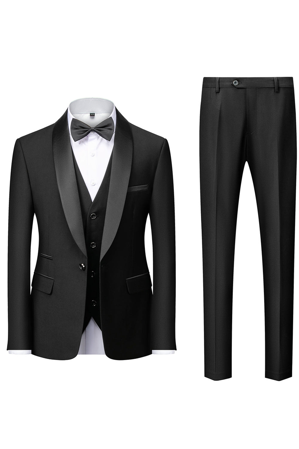 Light Blue Shawl Lapel Three-Pieces Men's Suits
